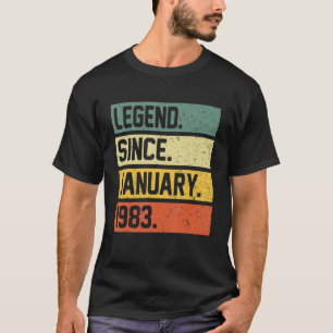 40e verjaardag 40 jaar oude legering sinds 19 janu t-shirt