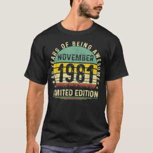 40e verjaardag 40 jaar oude Vintage november 1981 T-shirt