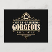 40e verjaardag (40 jaar prachtige) briefkaart (Voorkant)