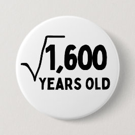 40e verjaardag 40 jaar veertigste wiskunde ronde button 7,6 cm