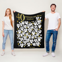 40e verjaardag 40 redenen waarom we van je houden fleece deken