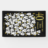 40e verjaardag 40 redenen waarom we van je houden spandoek (Horizontaal)