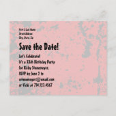 40e verjaardag 40 rotsen! Grunge rood en zwart A10 Aankondigingskaart (Achterkant)