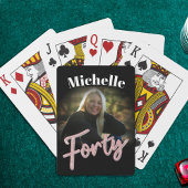 40e verjaardag 40 roze zwart verjaardag op maat pokerkaarten