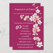 40e verjaardag 40e verjaardag uitnodigingen voor h (Voorkant / Achterkant)