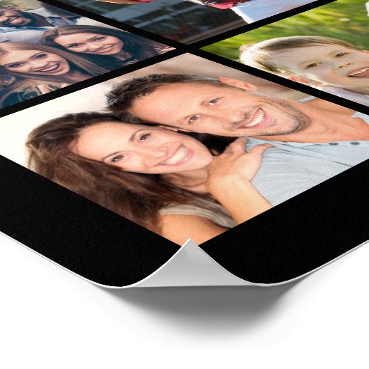 40e verjaardag 41 Photo Collage Hoera voor 40 jaar Poster (Hoek)