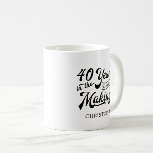 40e verjaardag 60 JAAR IN HET MAKEN Gepersonalisee Koffiemok (Voorkant rechts)