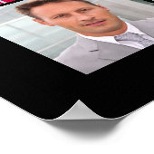 40e verjaardag 92 foto's zwart goud juichen voor h poster (Hoek)