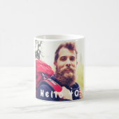 40e verjaardag aangepaste foto hallo 40 man man koffiemok (Center)