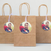 40e verjaardag aangepaste foto hallo 40 voor jonge ronde sticker