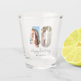 40e verjaardag aangepaste foto shot glas