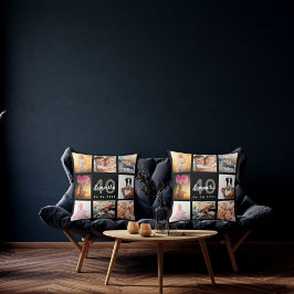 40e verjaardag aangepaste fotocollage zwarte vrouw kussen