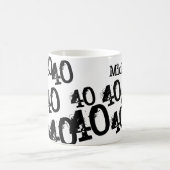 40e verjaardag aangepaste naam koffiemok (Center)