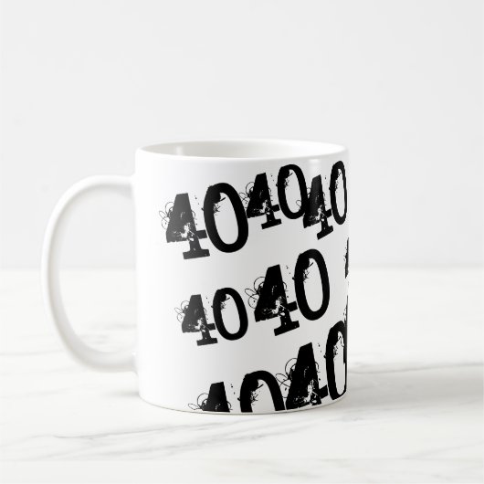 40e verjaardag aangepaste naam koffiemok (Links)