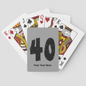 40e verjaardag (aanpasbaar) pokerkaarten (Achterkant)