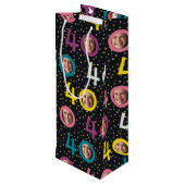 40e verjaardag Aanpassen foto-wastas Wijn Cadeautas (Achterkant Gekanteld)