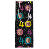 40e verjaardag Aanpassen foto-wastas Wijn Cadeautas (Achterkant)