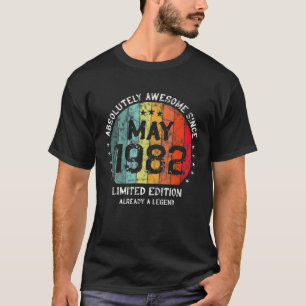 40e verjaardag absoluut Geweldige sinds mei 1982 v T-shirt