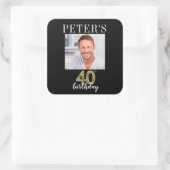 40e verjaardag Afbeelding Favor Labels (Tas)