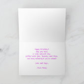 40e verjaardag Alicia Orchids Modern Golden Lijst Kaart (Binnen)