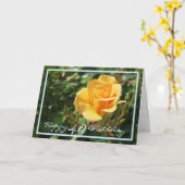 40e verjaardag Angela Yellow Rose Elegant Modern Kaart (Gele Bloem)