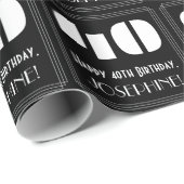 40e verjaardag: Art Deco geïnspireerd look "40" &  Cadeaupapier (Rol Hoek)