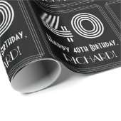 40e verjaardag: Art Deco geïnspireerd look "40" w Cadeaupapier (Rol Hoek)