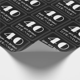 40e verjaardag - Art Deco geïnspireerde look "40", Cadeaupapier