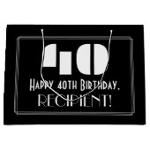 40e verjaardag ~ Art Deco Geïnspireerde look "40"  Groot Cadeauzakje