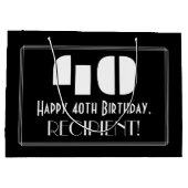 40e verjaardag ~ Art Deco Geïnspireerde look "40"  Groot Cadeauzakje