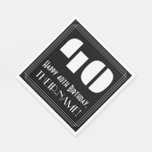 40e verjaardag: Art Deco Geïnspireerde look "40" + Servet (Hoek)