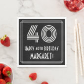 40e verjaardag: Art Deco Geïnspireerde look "40" + Servet (Insitu)