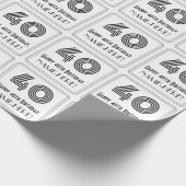 40e verjaardag: Art Deco geïnspireerde stijl "40"  Cadeaupapier (Hoek)