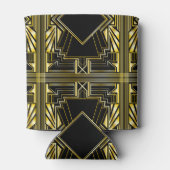 40e verjaardag Art Deco Gold Black Grote Gatsby Blikjeskoeler (Achterkant)