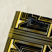 40e verjaardag Art Deco Gold Black Grote Gatsby Strandlaken (In situ)