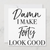 40e verjaardag attitude kaart (Voorkant)