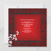 40e verjaardag Aziatisch rood zwart zilverwit Kaart (Achterkant)