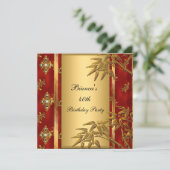 40e verjaardag Aziatische goudmakreel 2 Kaart (Staand voorkant)