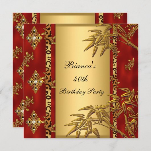 40e verjaardag Aziatische goudmakreel Kaart (Voorkant / Achterkant)