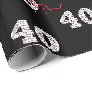 40e verjaardag ballon boeket inpakpapier