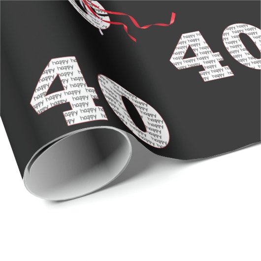 40e verjaardag ballon boeket inpakpapier (Rol Hoek)