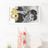 40e verjaardag ballon fotofeestje spandoek (Insitu)