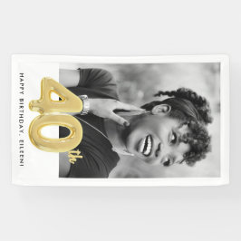 40e verjaardag ballon fotofeestje spandoek