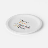 40e verjaardag Baseball Cheers and Beers Party Papieren Bordje (Gekanteld)