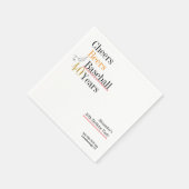 40e verjaardag Baseball Cheers Beers Minimal Party Servet (Hoek)