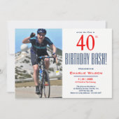 40e verjaardag Bash! Birthday Party Invitation Kaart (Voorkant)
