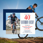 40e verjaardag Bash! Birthday Party Invitation Kaart