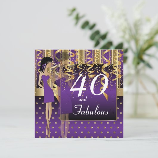 40e verjaardag Bash Party Kaart (Staand voorkant)