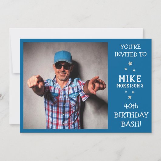 40e verjaardag Bash - uitnodiging van de partij va (Voorkant)