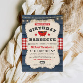 40e verjaardag BBQ Zomer Barbecue Party Kaart